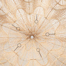 Rattan hanging lamp FLOWER - 60 cm - natural color