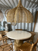 Rattan hanging lamp FLOWER - 60 cm - natural color