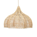 XXL Rattan organic shape flower hanging lamp -  120 cm - natural color